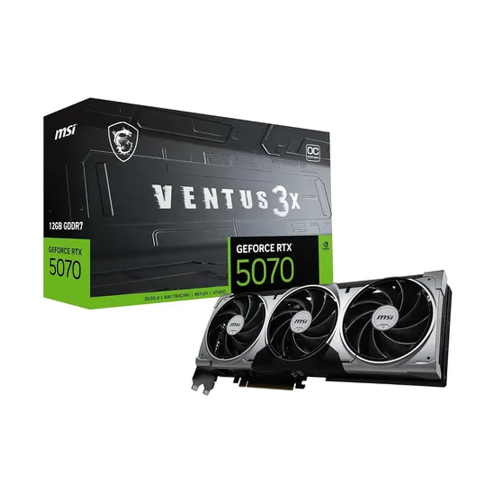 Tarjeta gráfica MSI GeForce RTX 5070 12GB 192 bit velocidad OC
