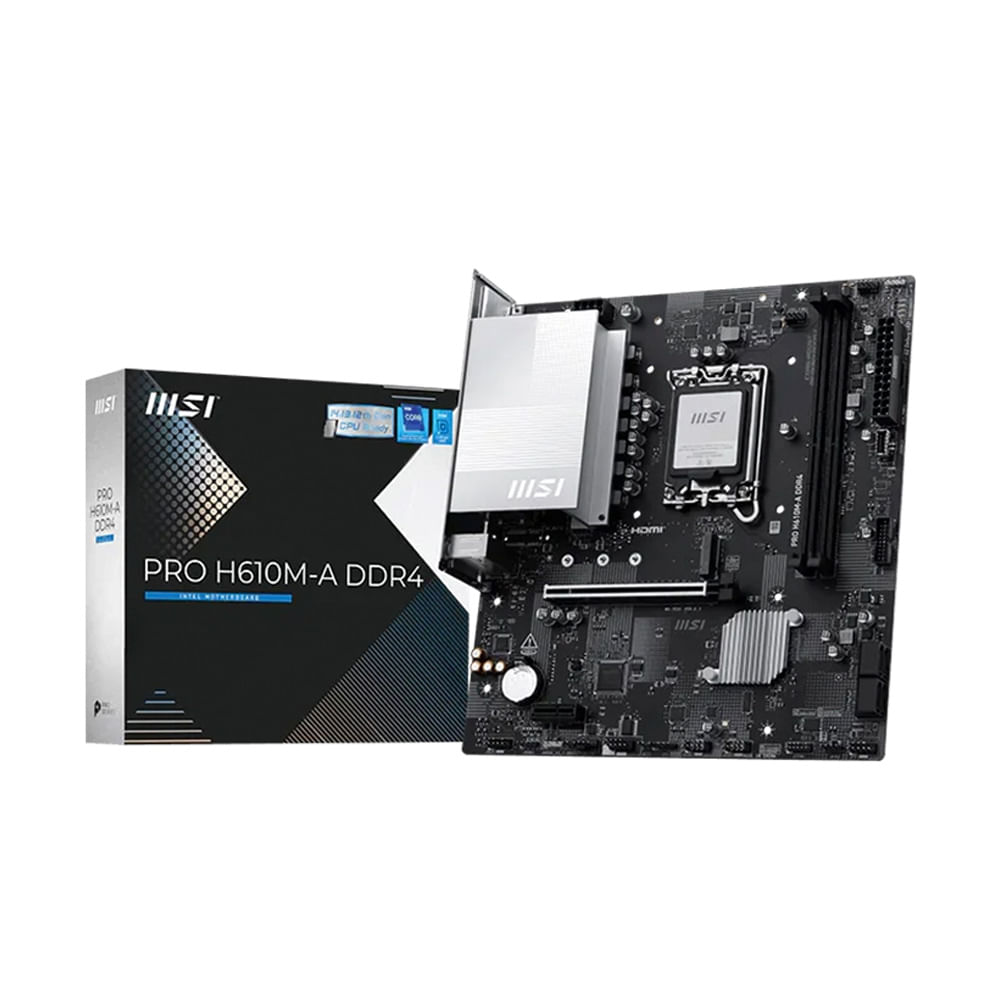 Placa madre MSI PRO H610M-A DDR4 socket LGA1700 PCIe 4.0 M.2 Gen3 HDMI 2.1