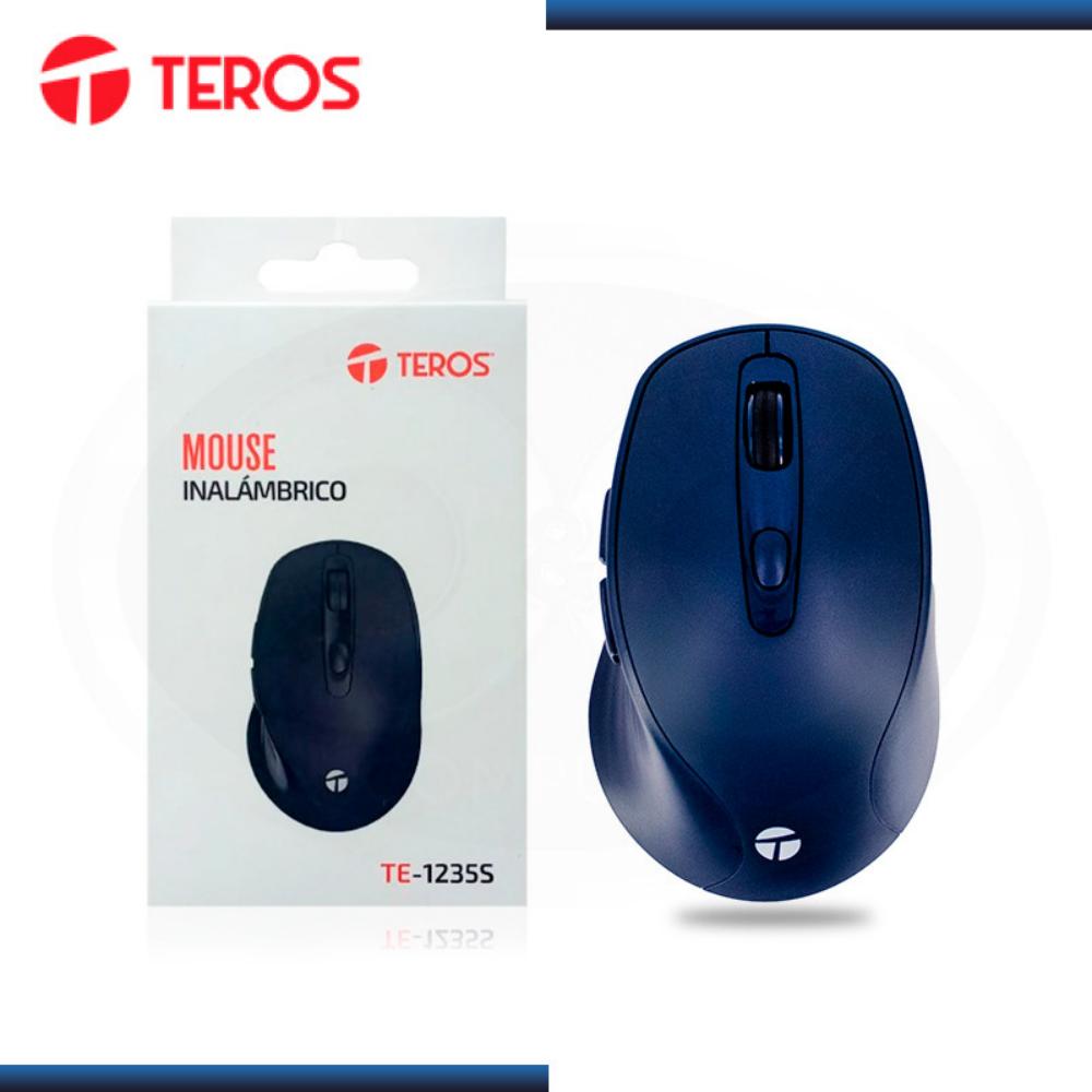 MOUSE INALÁMBRICO TEROS TE-1235S   2.4GHZ 6 BOTONES USB COLOR AZUL
