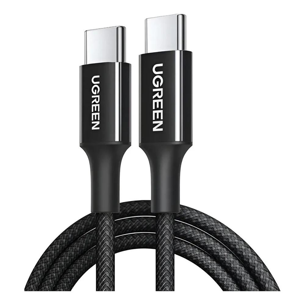 UGREEN Cable USB-C a USB-C 3A 1M PD Carga Rápida Trenzado Negro L501 35254