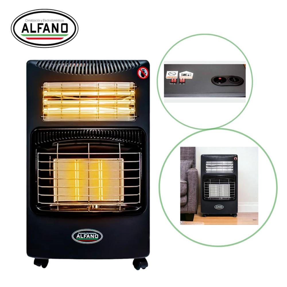 Estufa Dual Gas Y Eléctrica Alfano Ld-168gqfnew