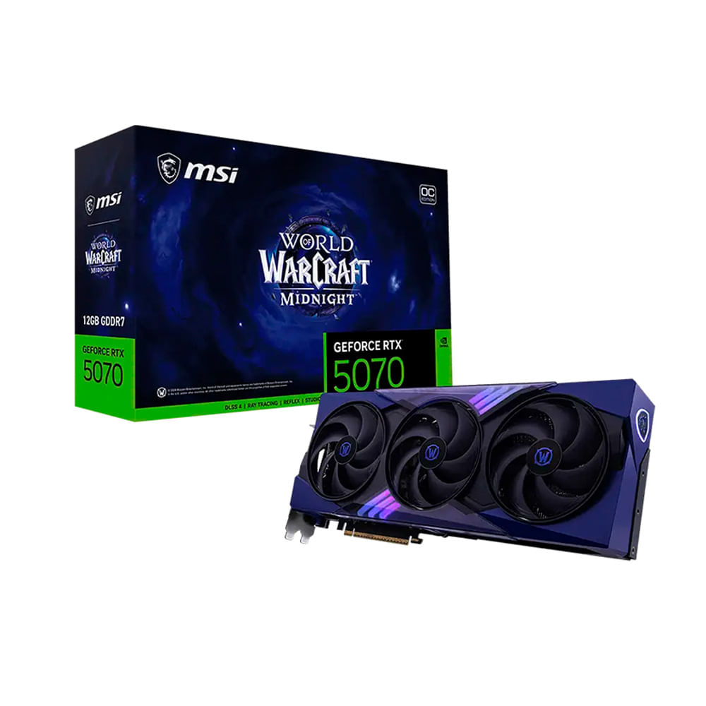 Tarjeta de video MSI GeForce RTX5070 12G 12 GB GDDR7 PCIe 5