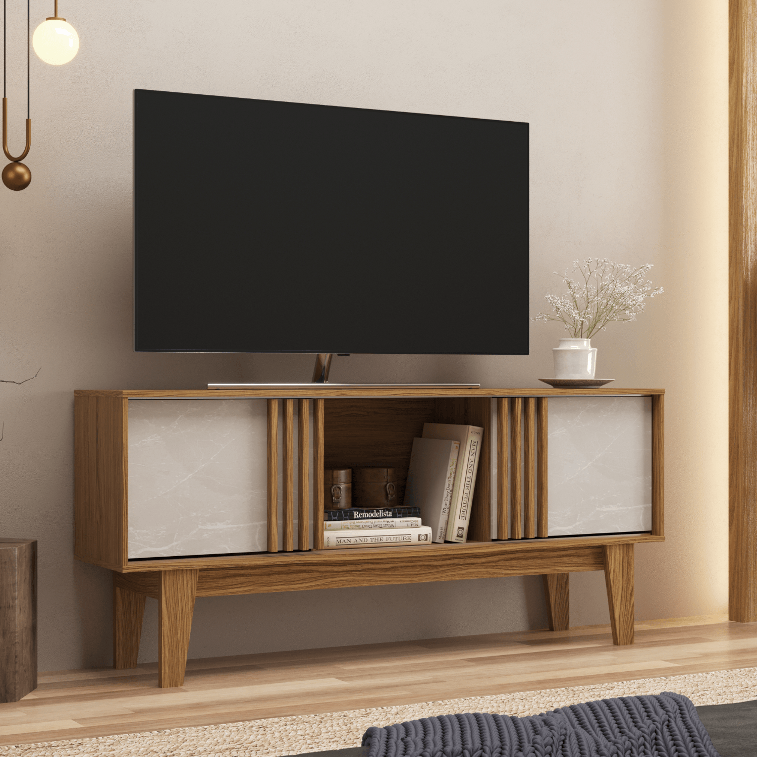 Mesa De TV 65" Palermo Beige