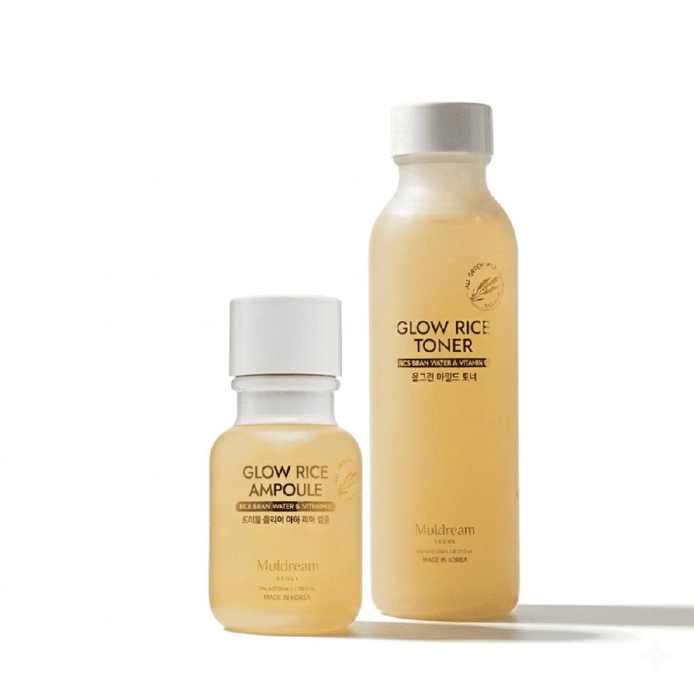 Combo Glow Rice Serum de arroz con Vitamina C 55ml y Tónico facial 150ml