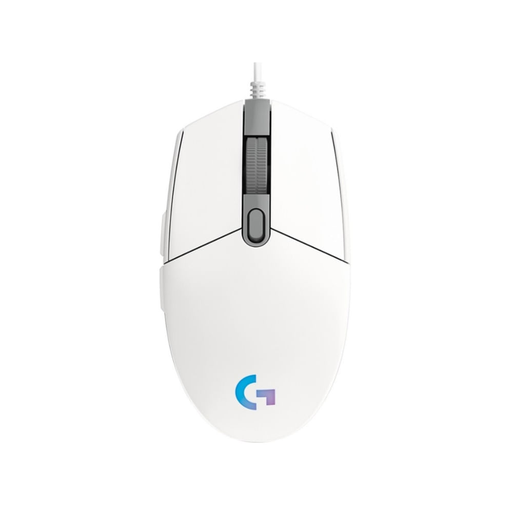 Mouse Logitech G203 Lightsync Optical 8000 DPI RGB Blanco
