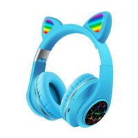 Audífonos orejas de gato bluetooth led 7