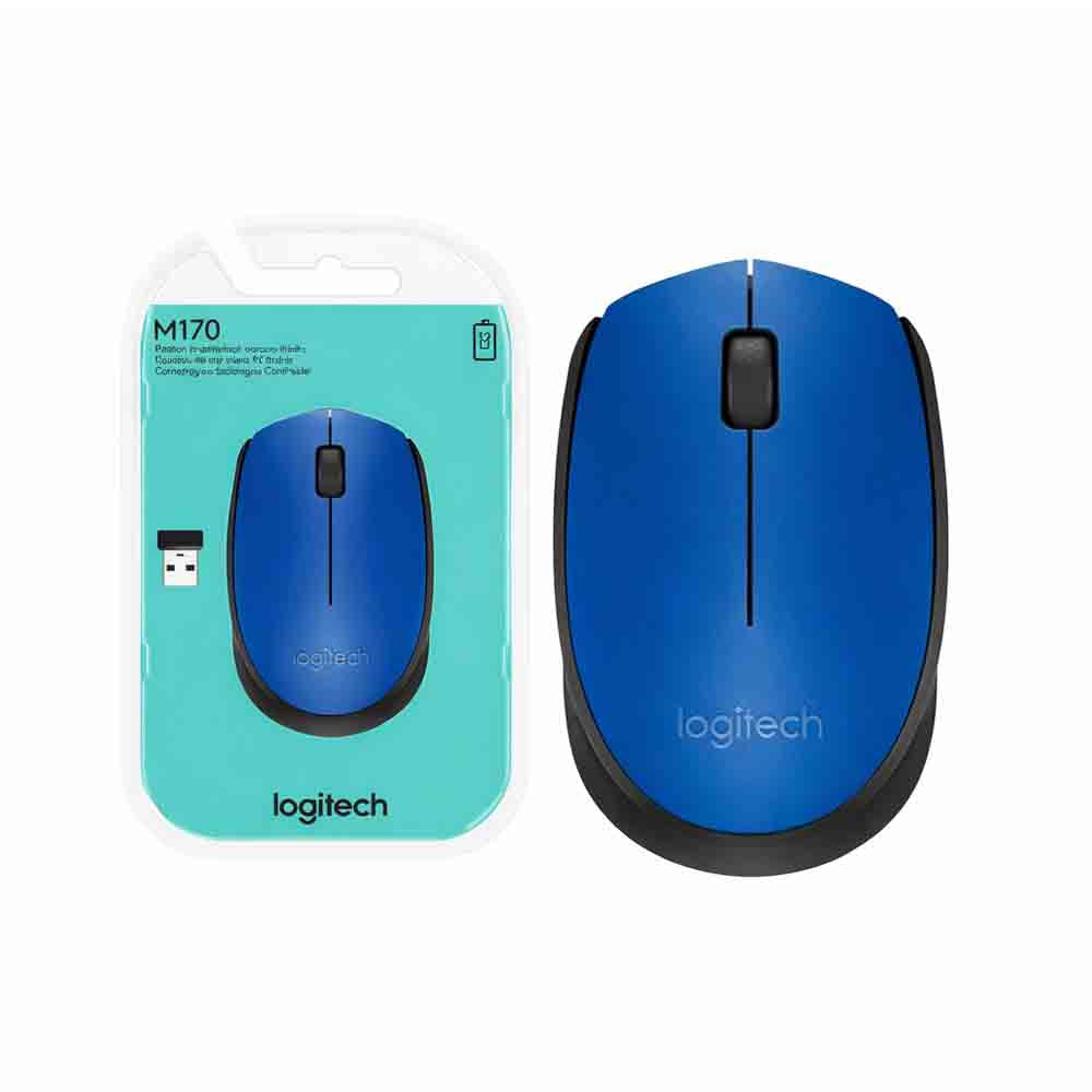 Mouse Logitech M170 Wireless óptico conectividad inalámbrica azul