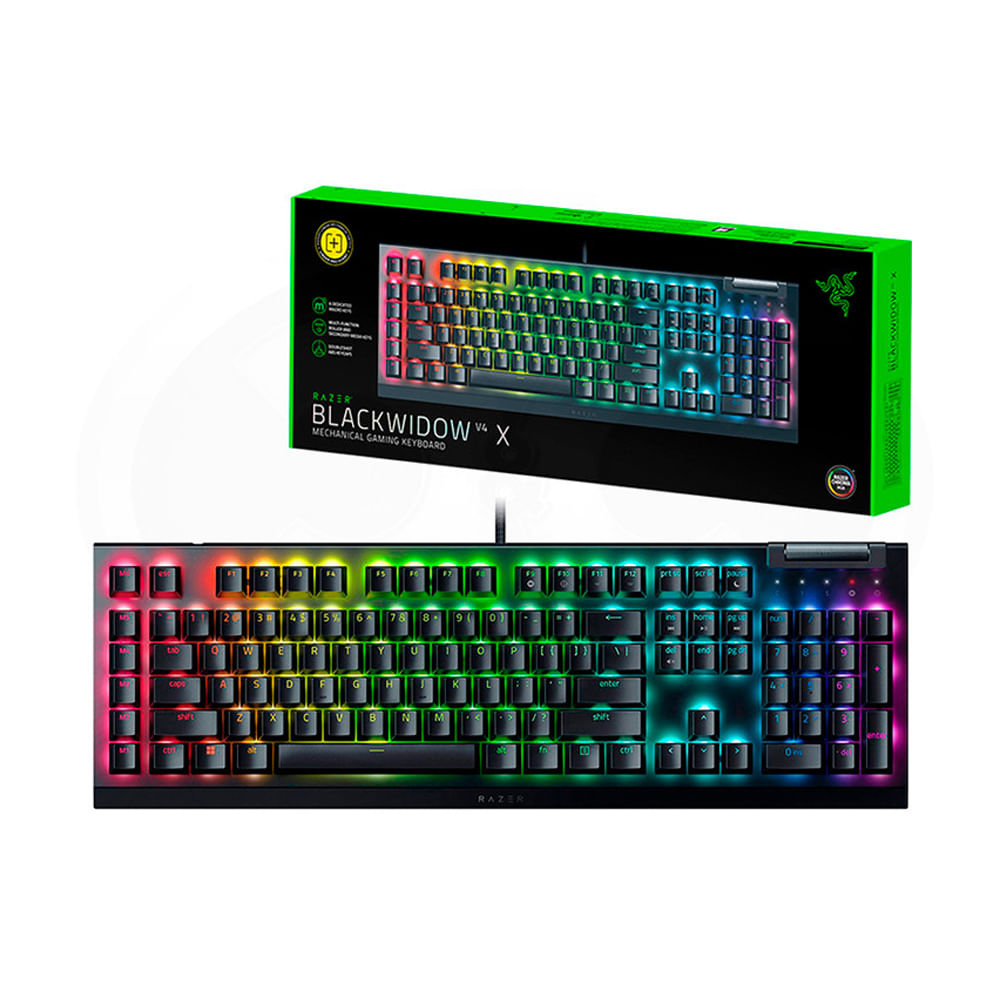 Teclado Razer Blackwidow V4 75% mecánico hot-swappable 8000 Hz Chroma Phantom Green