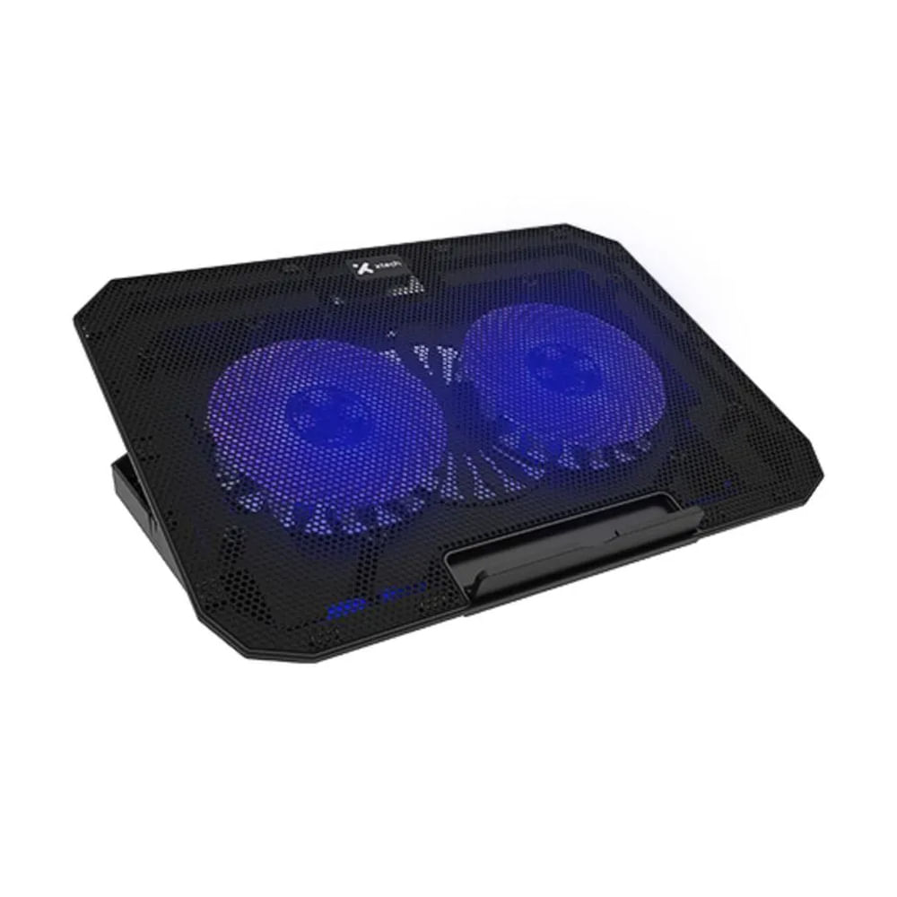 Cooler para laptop Xtech XTA 156 regulable 15.6"" 2 ventiladores LED azul