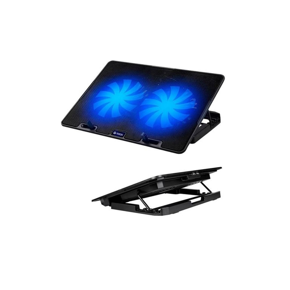 COOLER PARA LAPTO TEROS CON DOBLE VENTILADOR Y DOBLE PUERTO USB