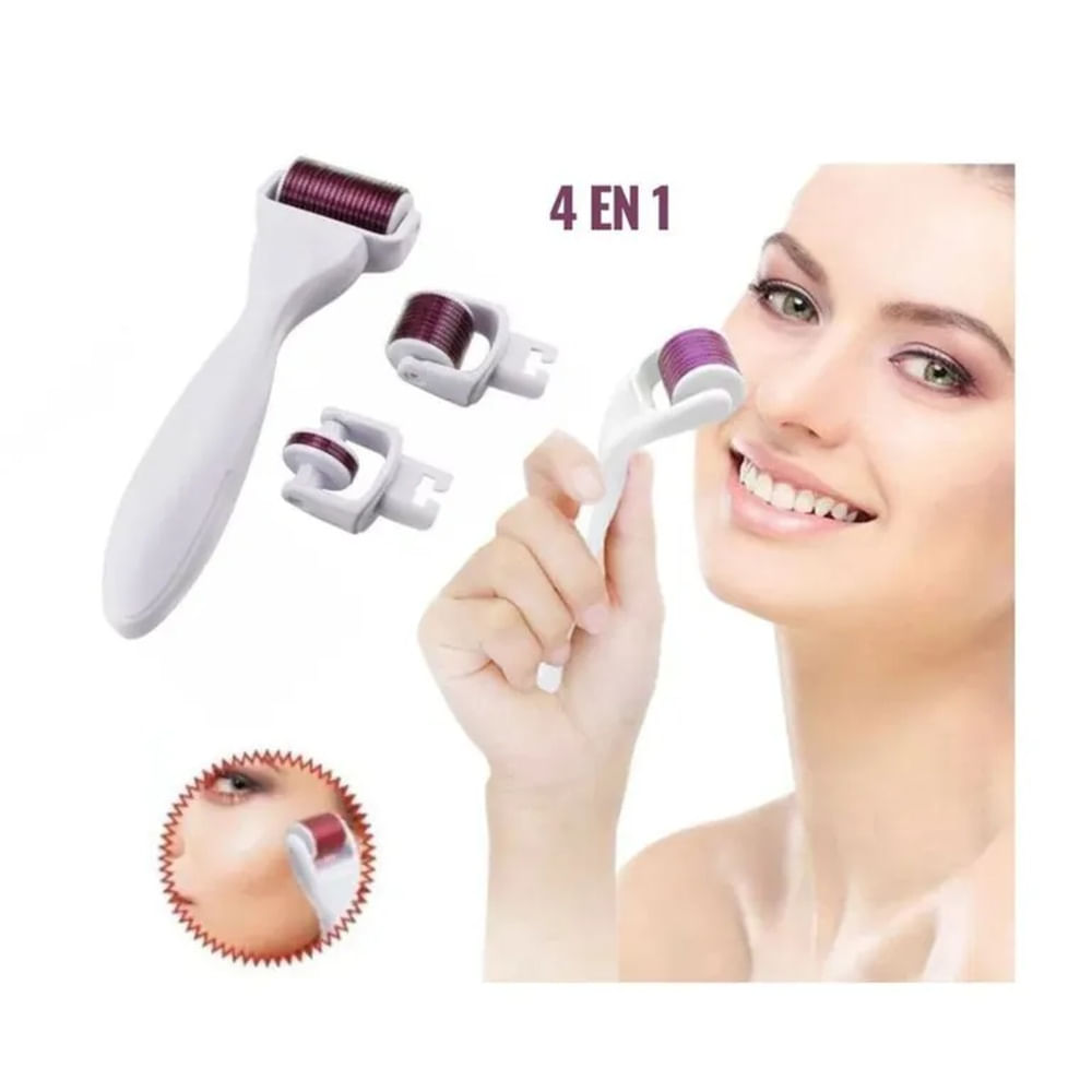 Derma Roller 4 en 1 Micro Abujas    Renovación Celular Piel Cabello