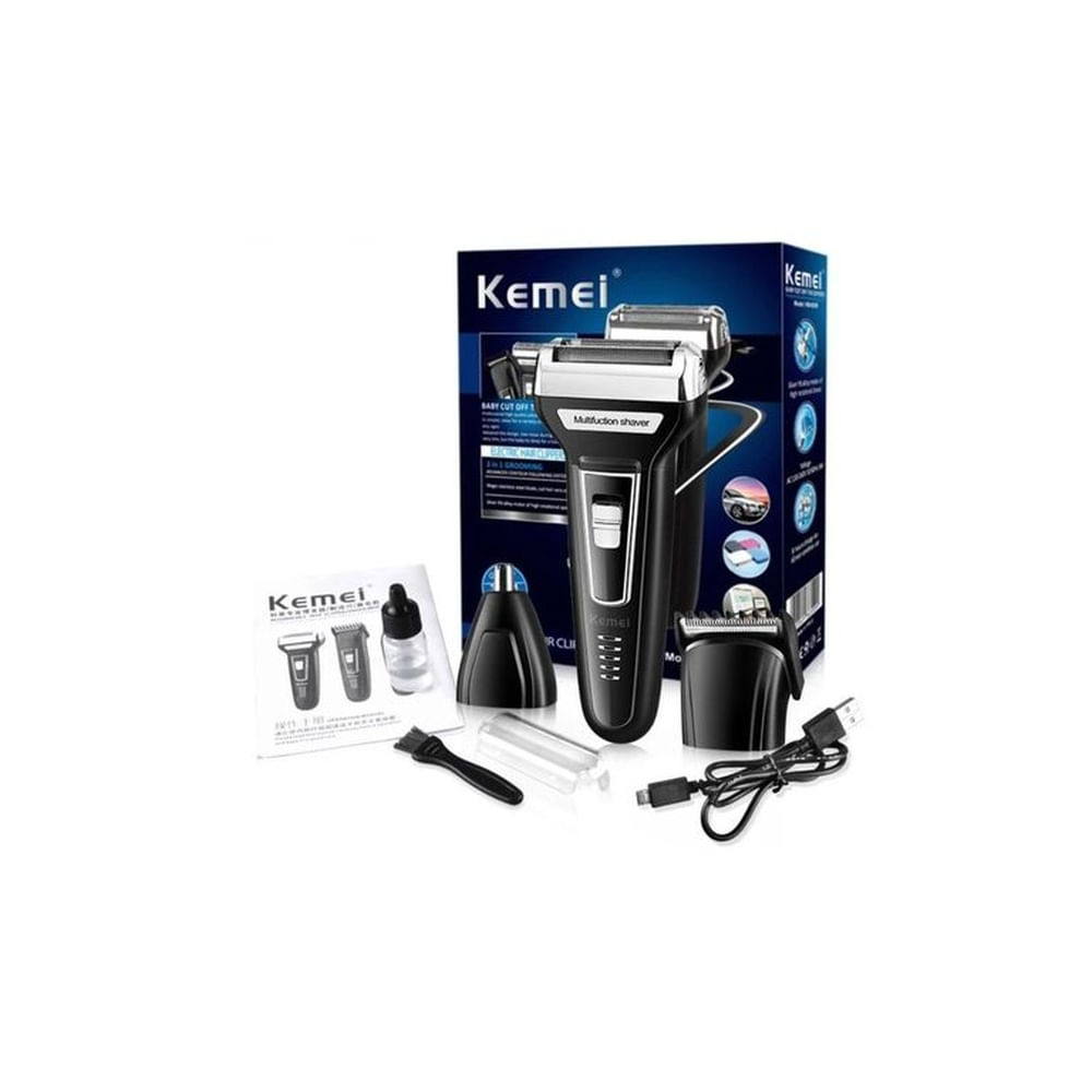 Máquina afeitadora kemei 3 en 1