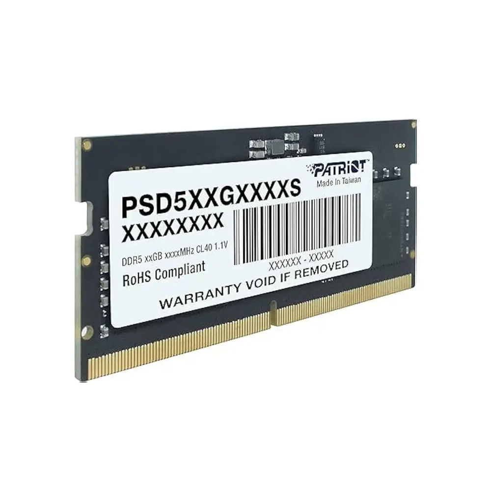 Memoria Laptop SODIMM Patriot DDR5 16GB 5600MHz - Alta Velocidad, Color Negro, Compatible con DDR5