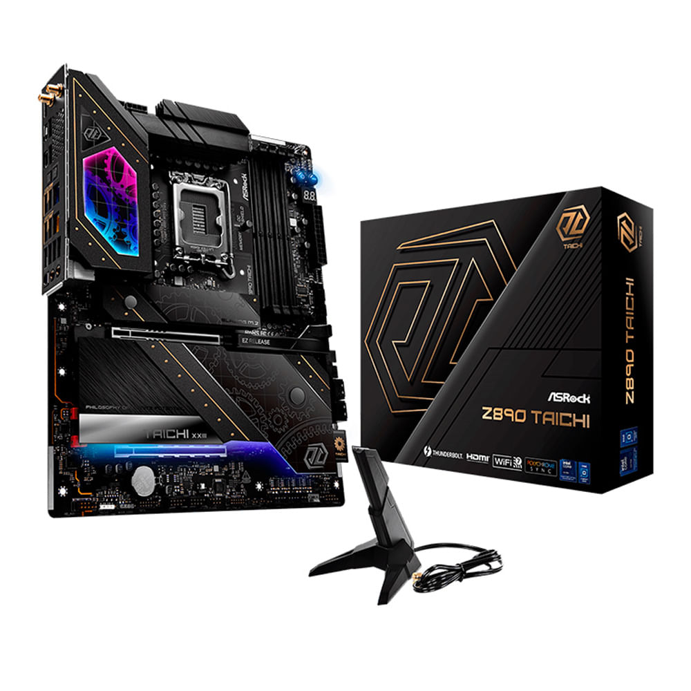 Placa madre ASRock Z890 Taichi DDR5 Wi-Fi 7 doble LAN 5GbE/2.5GbE Thunderbolt 4