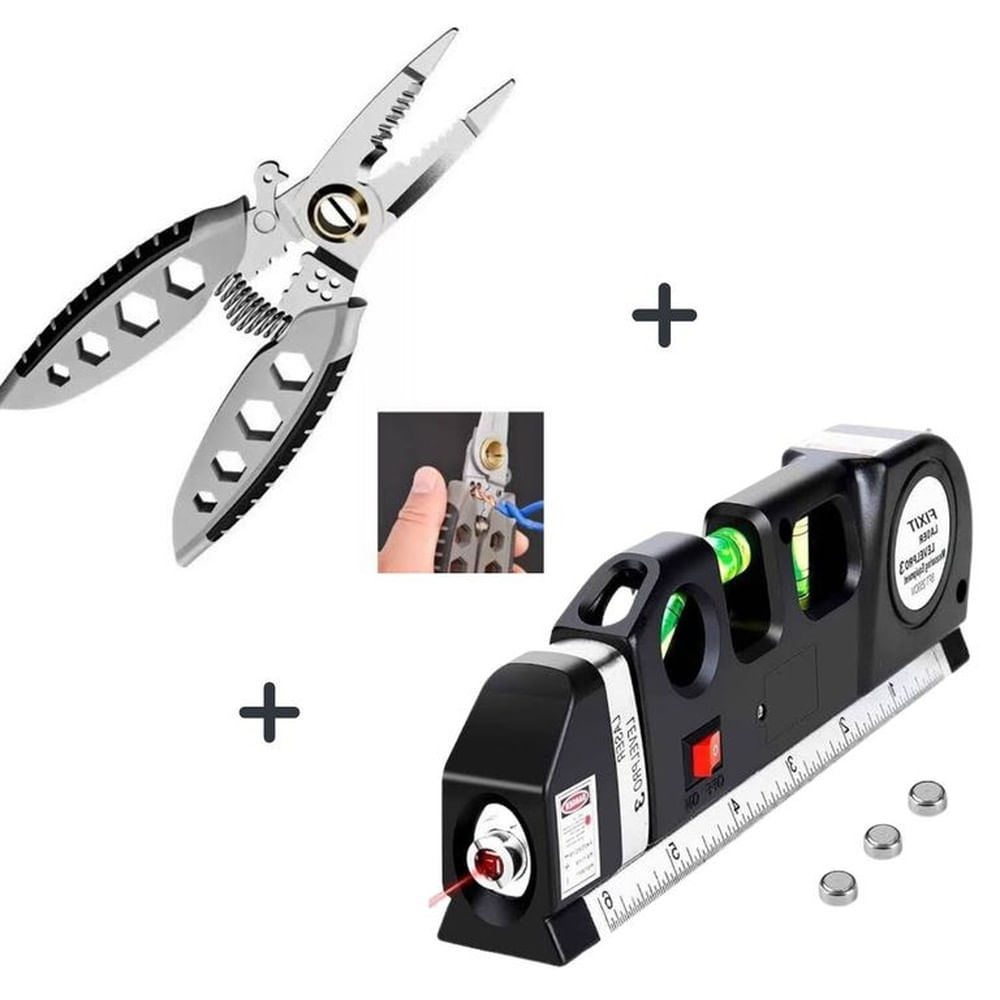 DUO  Nivelador De Láser + Alicate Multifuncional Top