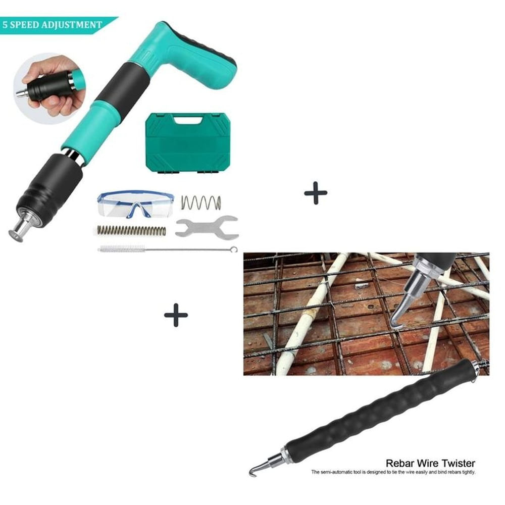 Pistola Fulminate De Clavos + Gancho Para Atar Alambre Barilla