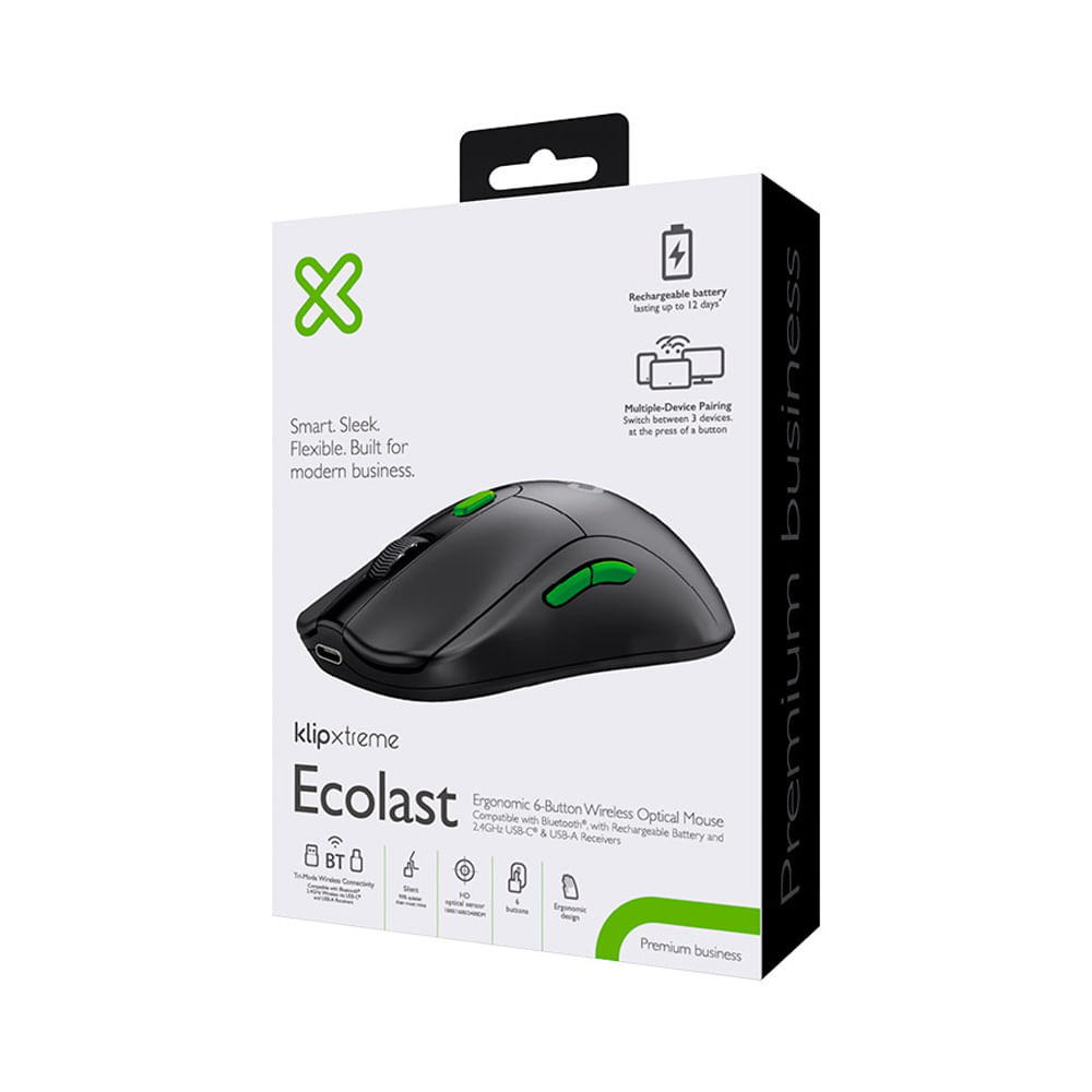 Mouse Klip Xtreme Trimode 2.4 GHz Bluetooth Wireless