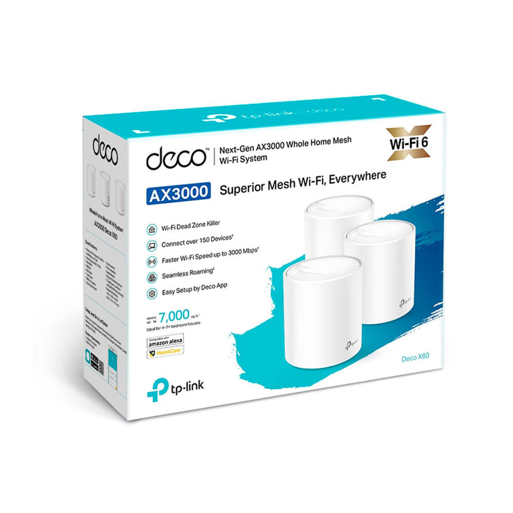 MESH TP-LINK Deco-X60 AX3000 Wi-Fi 6 velocidad 3-pack