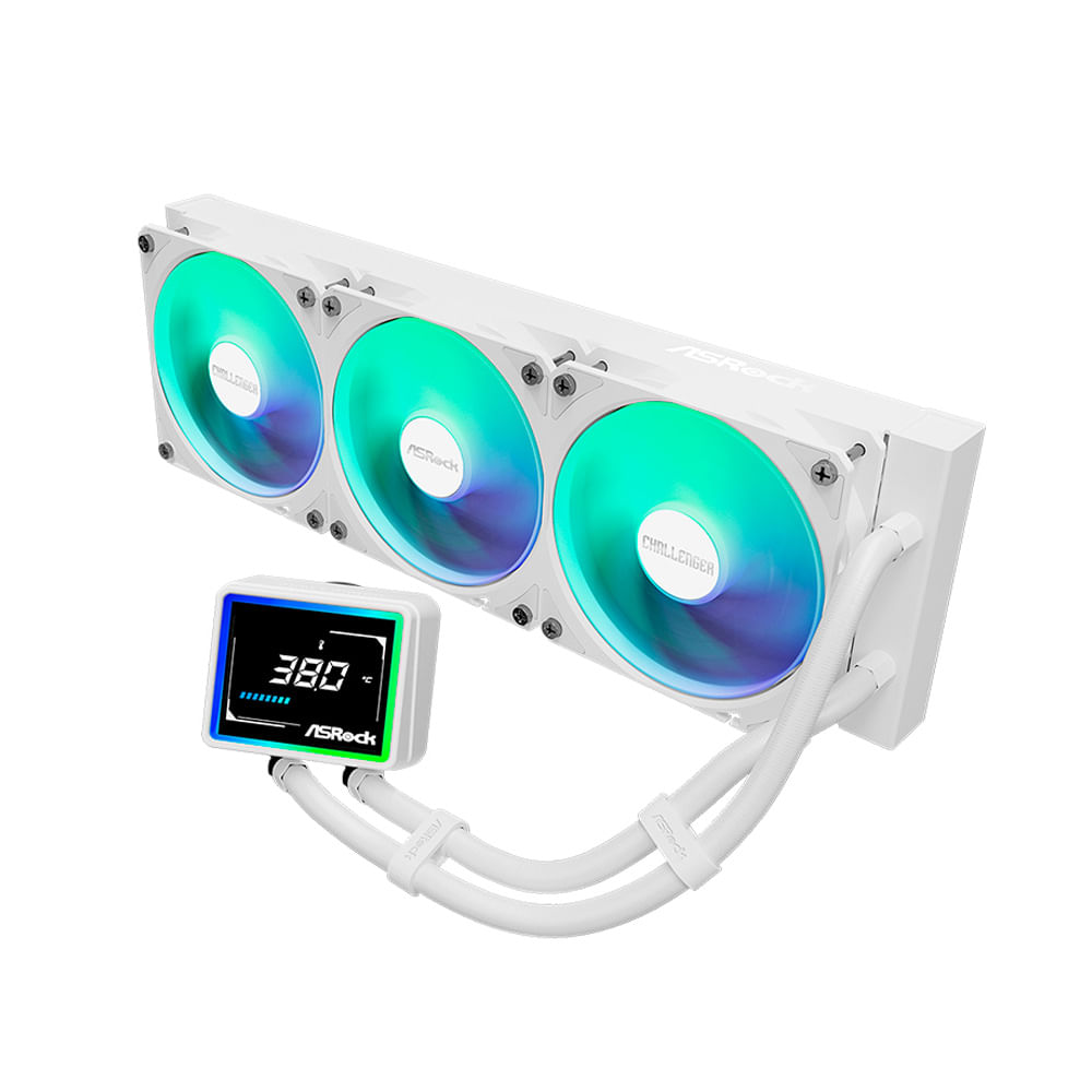 Refrigeración líquida ASRock Challenger White 360 360mm con iluminación digital