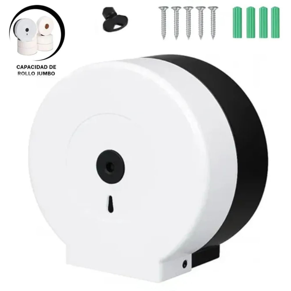 Dispensador de Papel Higiénico Jumbo ABS 27 cm Soporte