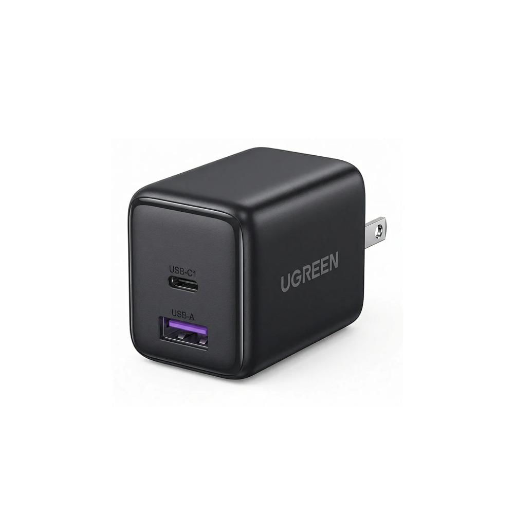 UGREEN Cargador 30W GaN 2 en 1 USB-C USB-A Carga Rápida PD 3.0 Gris  X516 65025