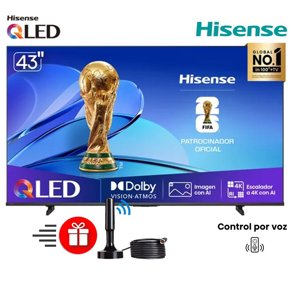 Televisor Hisense 43 QLED 4K 43Q6Qv Smart Tv Mas Regalo