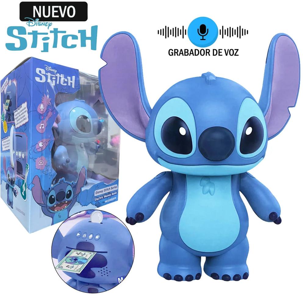 Alcancía Eléctrica de Figura de Stitch con Sonido y Grabador