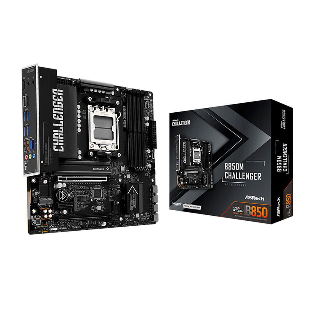 Tarjeta madre ASRock B850M Challenger socket AM5 chipset AMD B850 PCIe 5.0 M.2 Gen5 HDMI 2.1