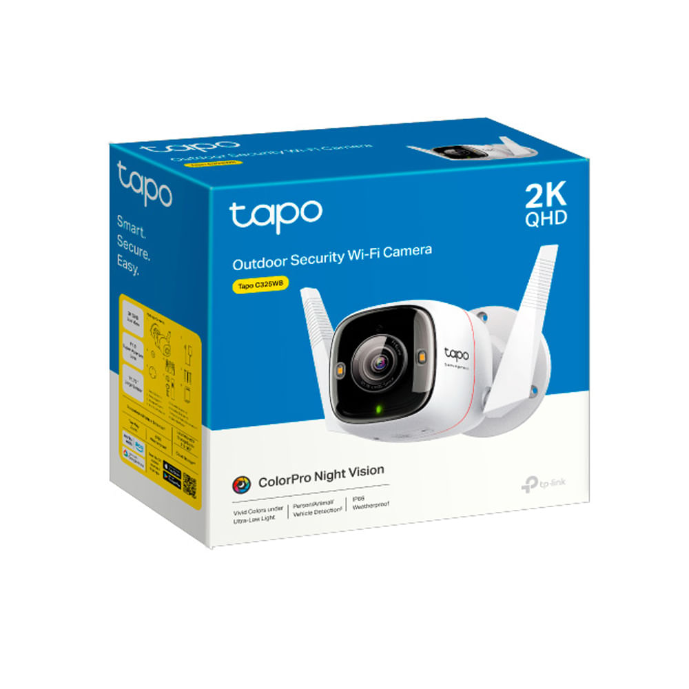 Cámara de vigilancia TP-LINK Tapo C325WB 2K QHD 4MP WiFi visión nocturna