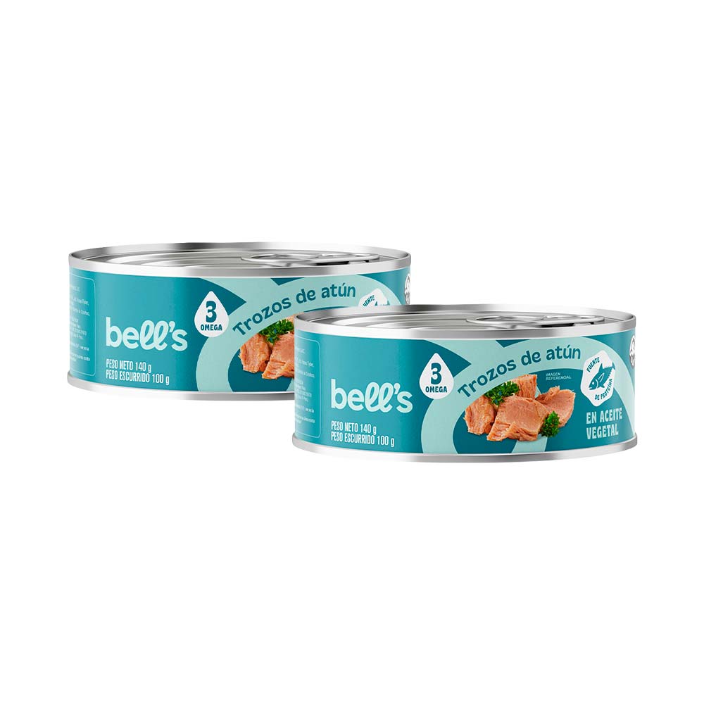 Pack Trozos de Atún en Aceite BELL'S Lata 140g x 2un