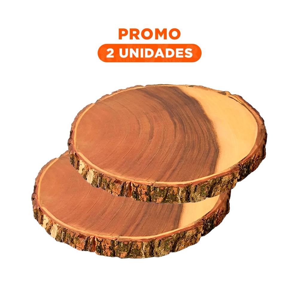 Pack2 Opcion circular de madera 33cm para decoracion de hogar en espacios del hogar