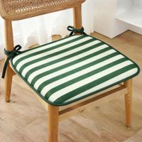 Cojín Asiento Memory Rayas Verde Oliva 40x40cm