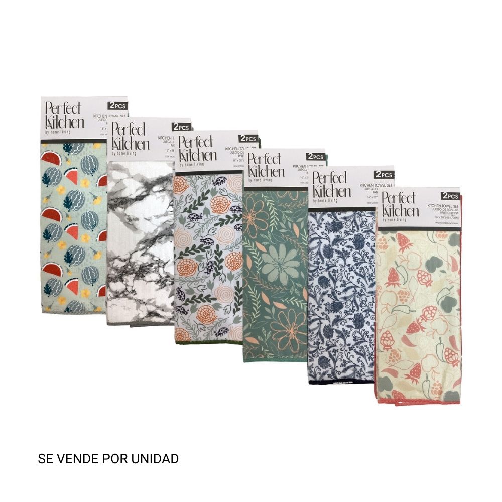 Set de 2 Toallas para Cocina 40x70cm Ico