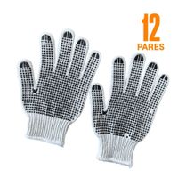 Guante de Hilo Blanco con Puntos PVC x 12 unidades Werken