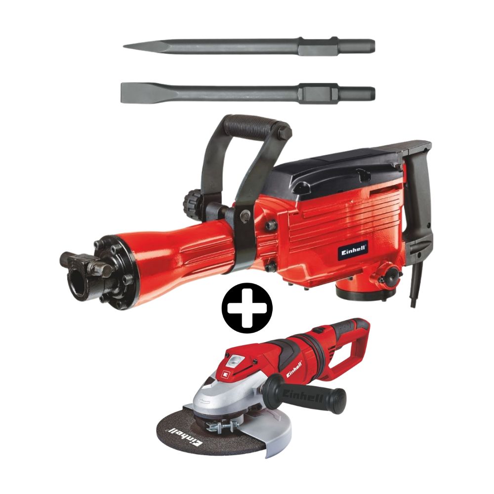 COMBO Demoledor Einhell TC-DH 1600 1600W + Amoladora Einhell TE-AG 2350W 9"