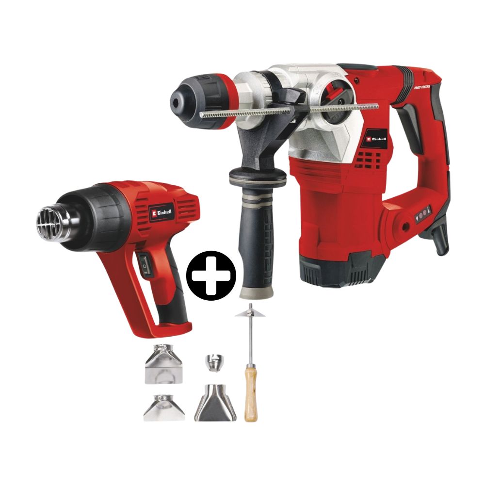 COMBO Rotomartillo 1250W TE-RH 32 4F Einhell + Pistola de calor Einhell TC-HA 2000/1 2000W