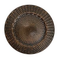 Plato Decorativo Trenzado Bronce 33cm Decore