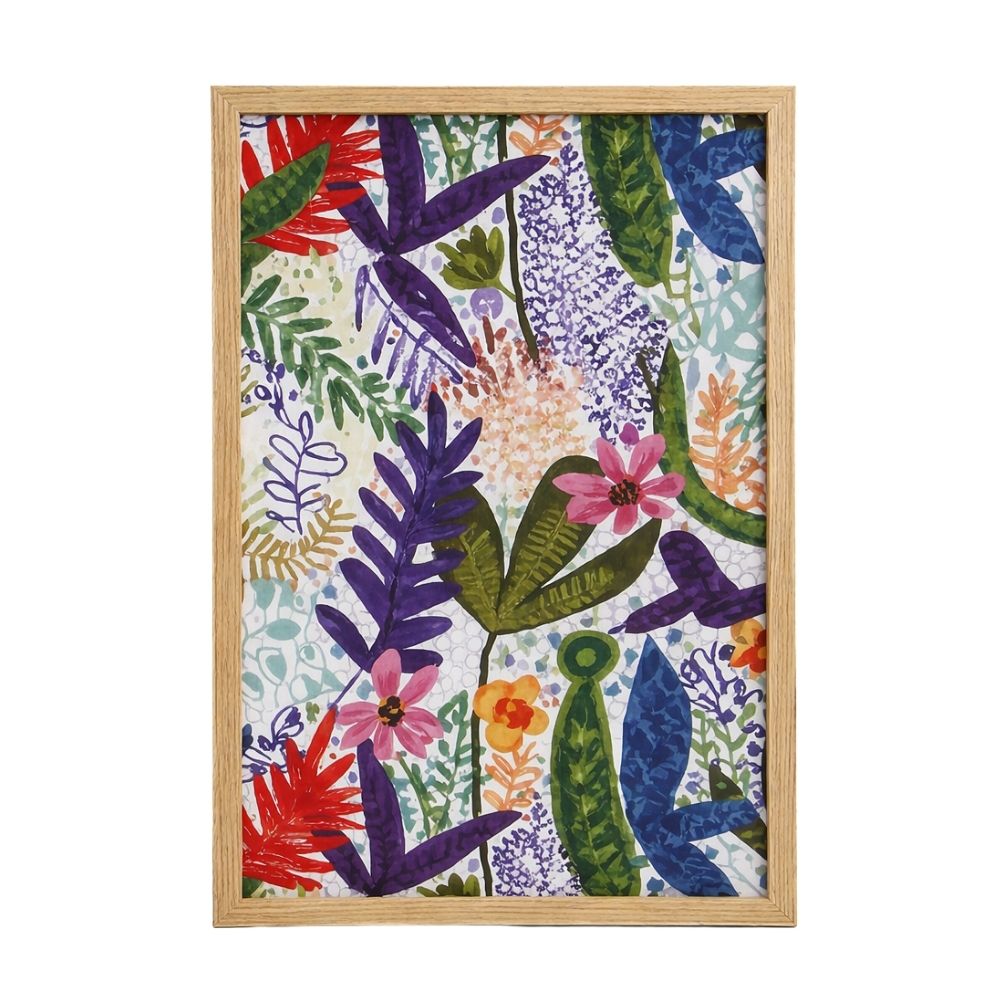 Cuadro Canva Tropycal 1 40x60cm con marco Mdf Orange