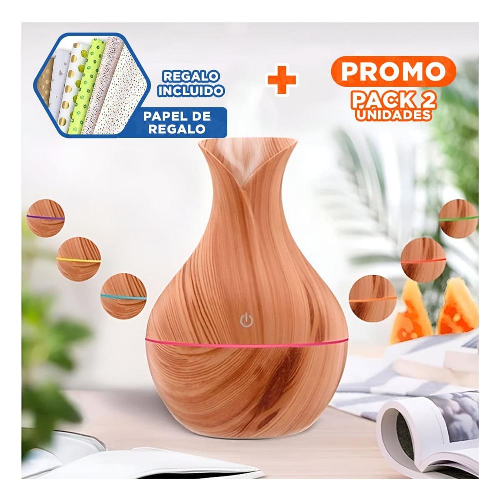 Pack2 Elemento Casa Aromatico Madera Claro para Decoracion Y+Papel Regalo