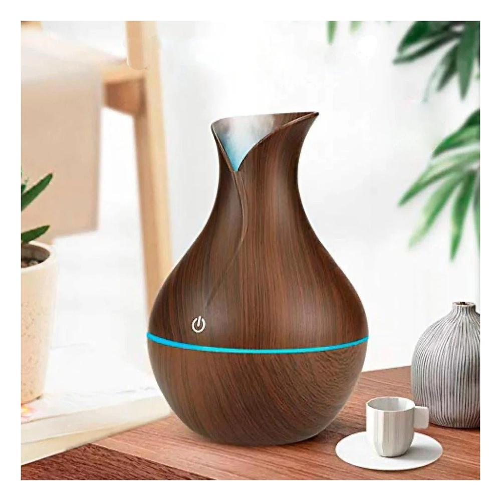 Nebulizador para Casa con Diseno Natural en Madera Oscuro