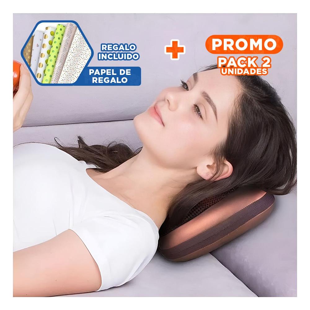 Pack2 Soporte Masajeador Electrico con Calor para Cuello Y+Papel Regalo