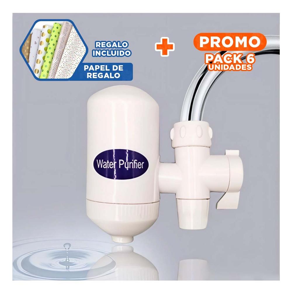 Pack6 Control De Agua Blanco para Casa con Purificacion Constante Y+Papel Regalo