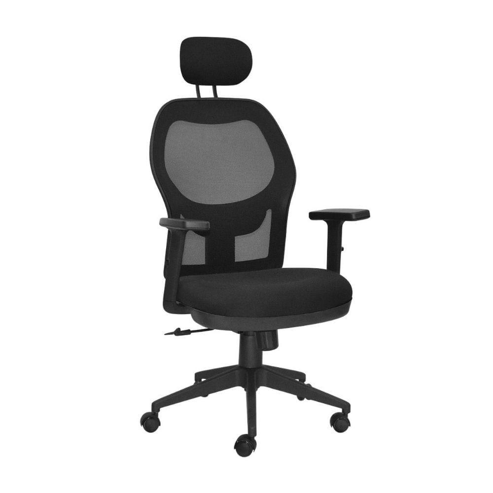 Silla de Oficina Giratoria con Cabecero Dakota Negro Bonno