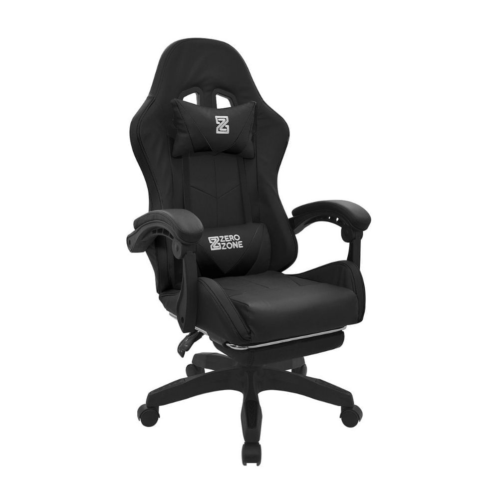 Silla Gamer Play con Reposapiés Negro Bonno