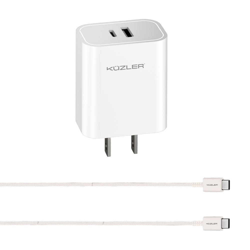 Cargador 20w con Cable 3a Blanco Speedvolt-20b Kuzler