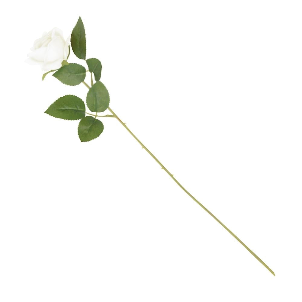 Rosa Artificial Blanca 51cm Orange