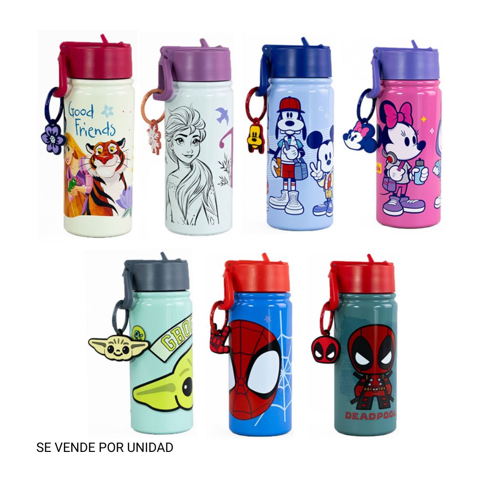 Botella Lid Vacuum Licencias 500ml Disney