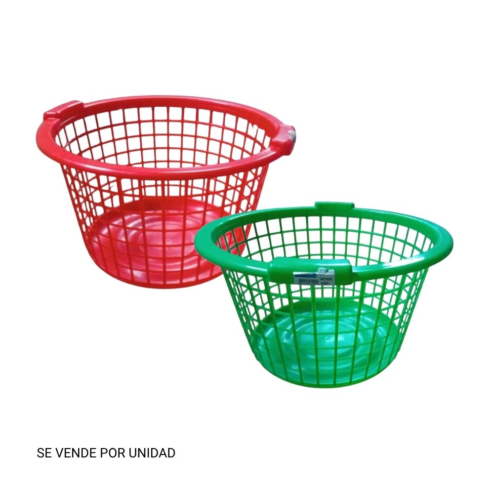 Canasto Redondo 28l Surtido Duraplast - Color Aleatorio