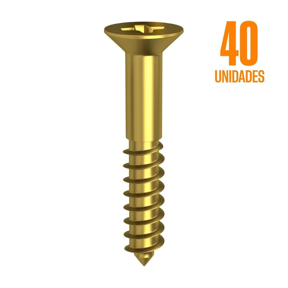 Tornillo Madera Cs Ph Laton 2.5x12 40 unidades Global Trader