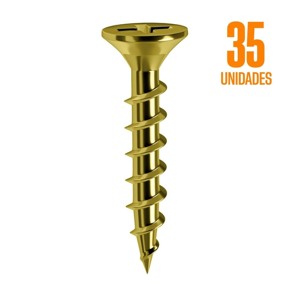 Tornillo Phillips C.bugle Crom 3.5x20mm x 35 unidades Global Trader